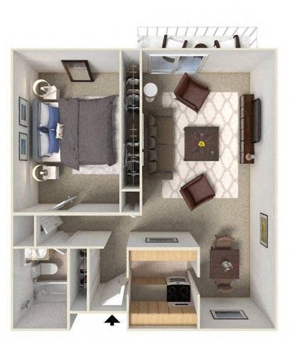 The Calumet 1 Bed 1 Bath 737 Square Feet at Lansing Riverwood, LLC, Lansing, IL, 60438